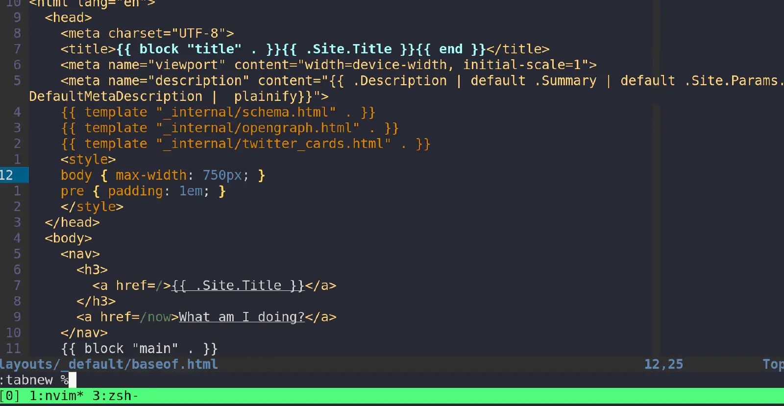 Vim: How to Open Current Opened File in New Tab