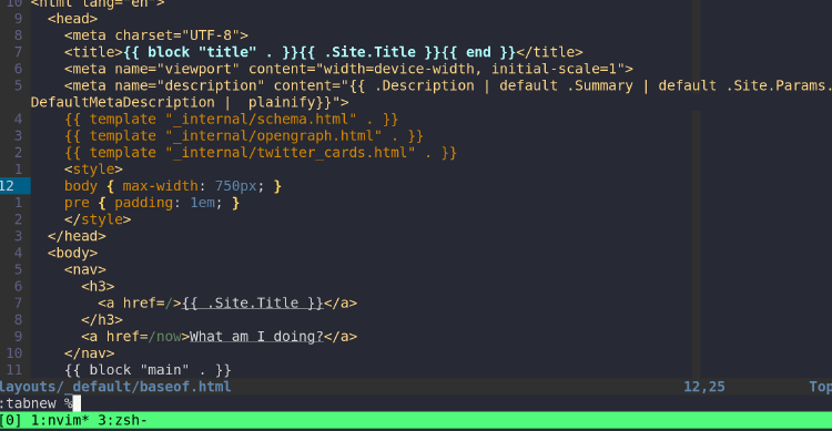 Vim: How to Open Current Opened File in New Tab