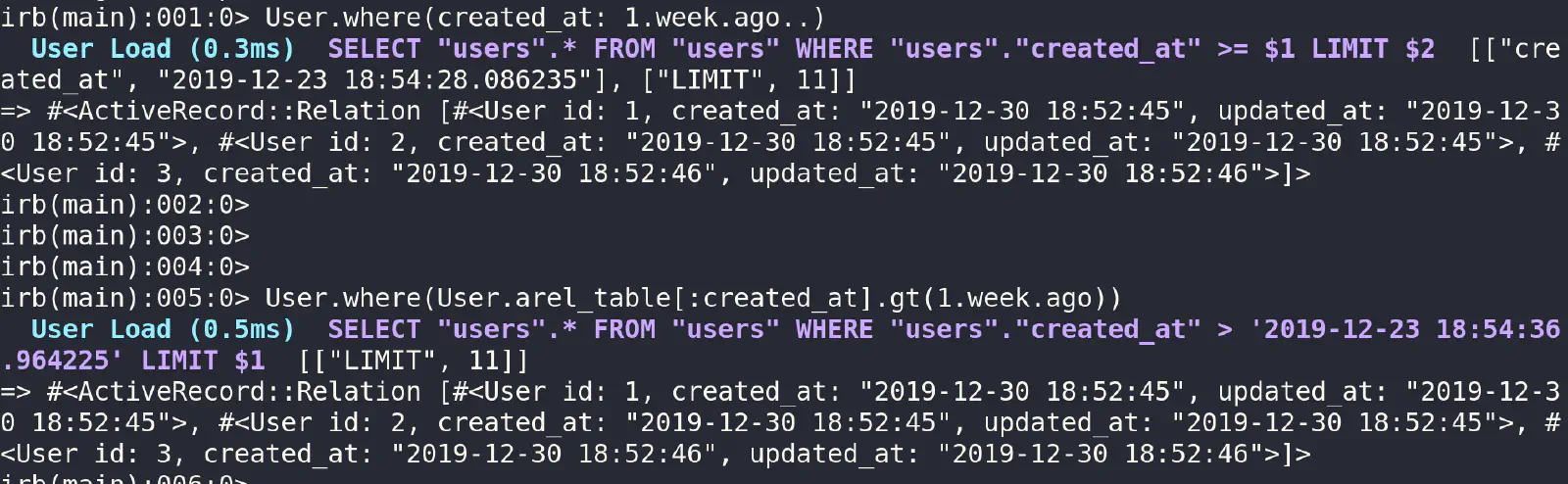 Rails: How to Use Greater Than/Less Than in Active Record where Statements