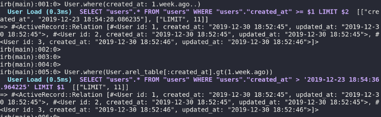 Rails: How to Use Greater Than/Less Than in Active Record where Statements