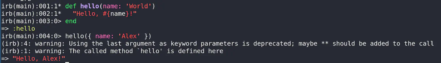 Solved: Warning: Using the last argument as keyword parameters is deprecated
